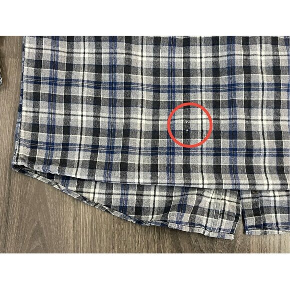 LL Bean Flannel Shirt Button Down Mens XL Chamois Cloth Vintage Plaid - Picture 5 of 6